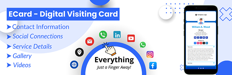 ECard – Digital Visiting Card – WordPress plugin